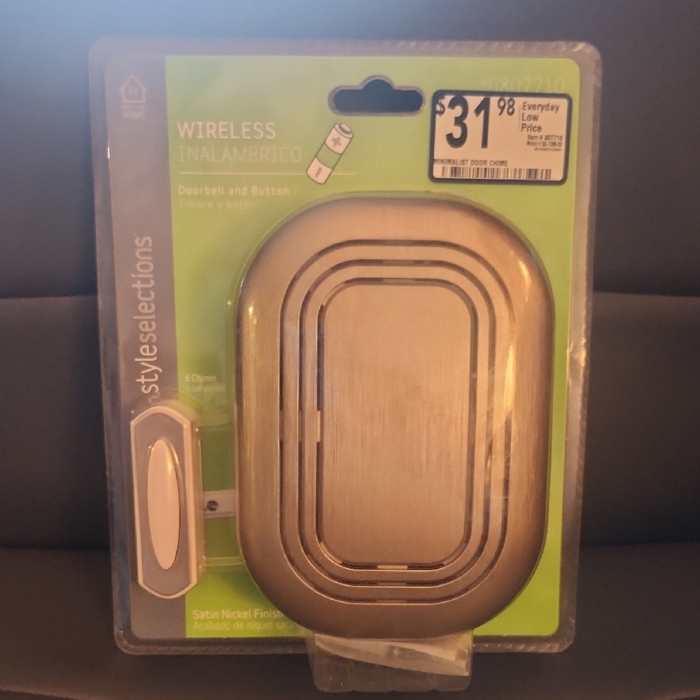 Satin Nickel Wireless Doorbell
